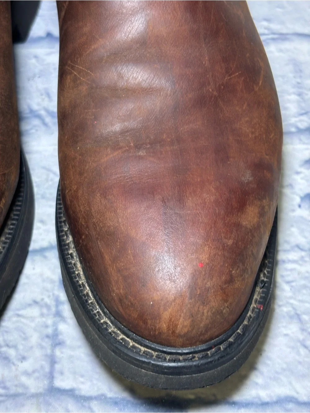 Justin Vintage USA 4760 Conductor Mens Size 10.5 D Brown Work Boots Soft Toe